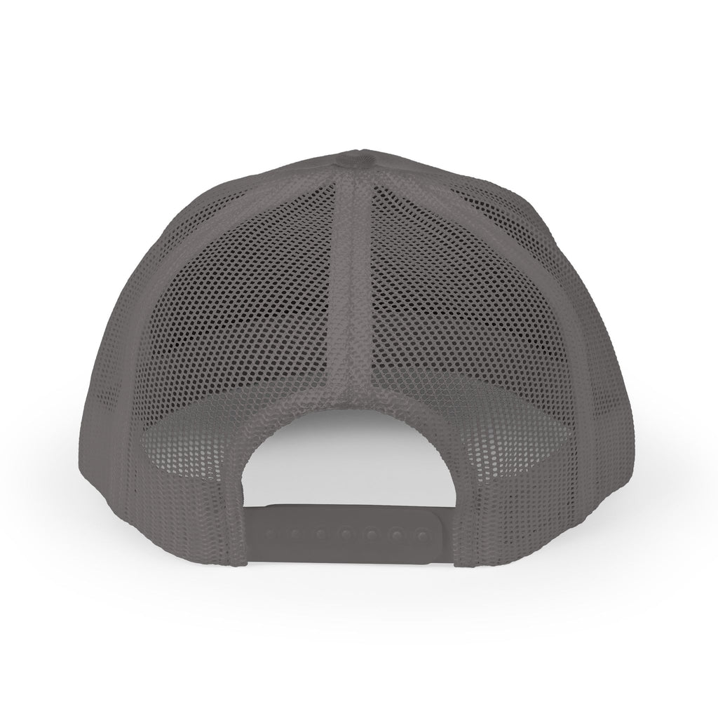 Timber and Waves Trucker Hat — Retro Mountain & Ocean Mesh Cap