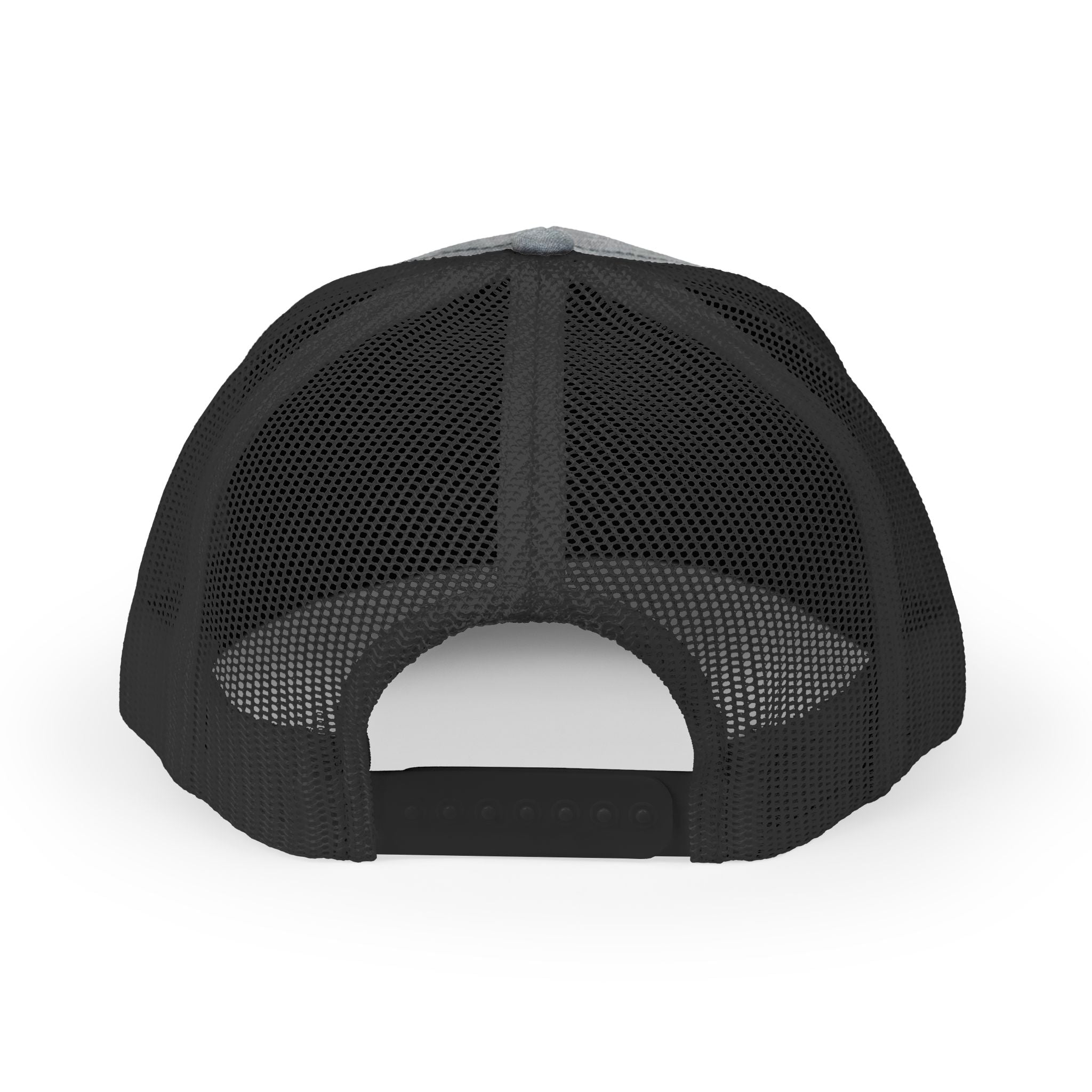Timber and Waves Trucker Hat — Retro Mountain & Ocean Mesh Cap