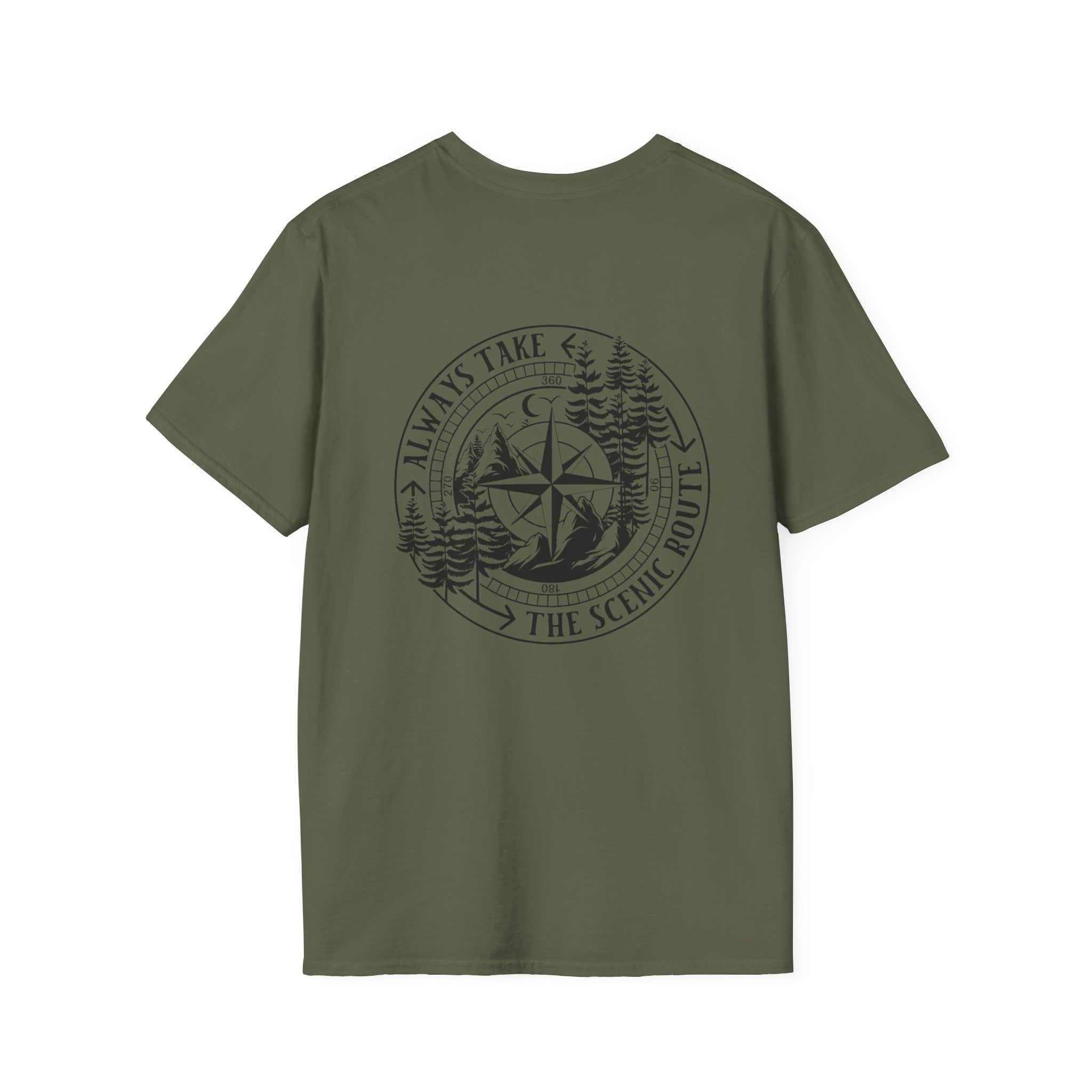 "Always Take the Scenic Route" — Light Graphic Tee
